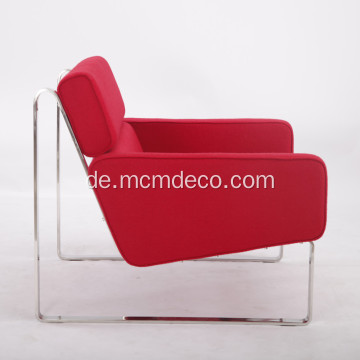 Red Kaschmir Stoff Lounge Sofa